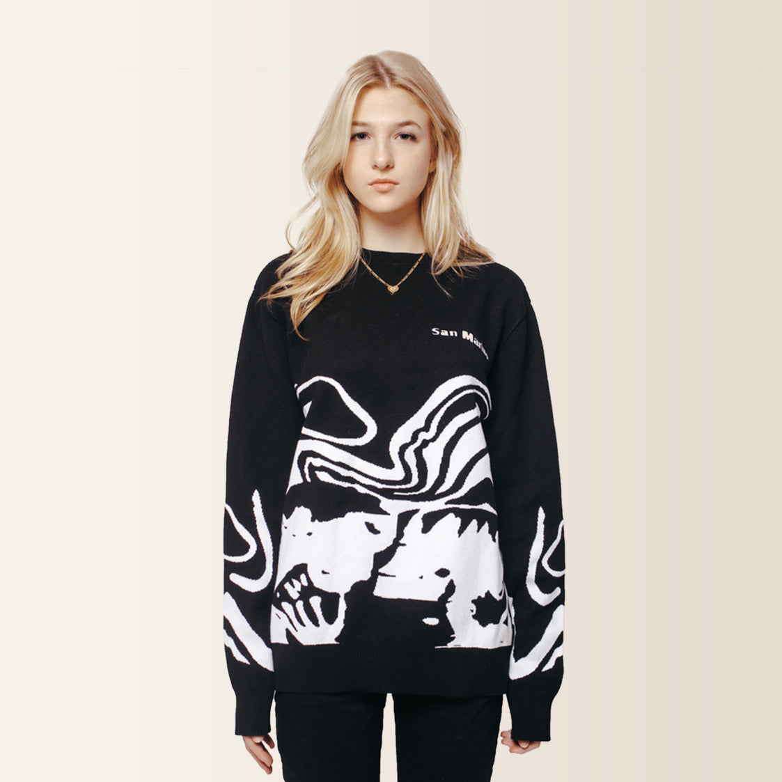 SM 1207 PULLOVER SKELTON SWEATER